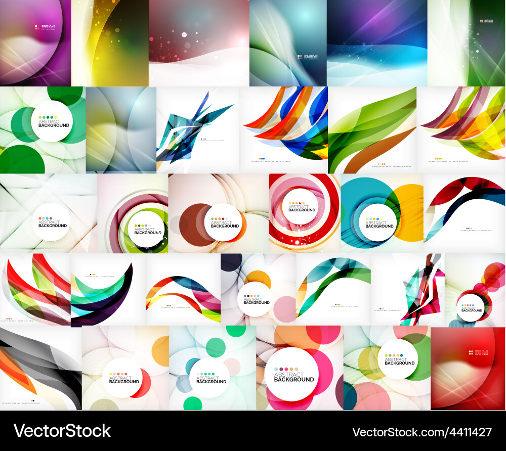 Abstract Wave Patterns vector image