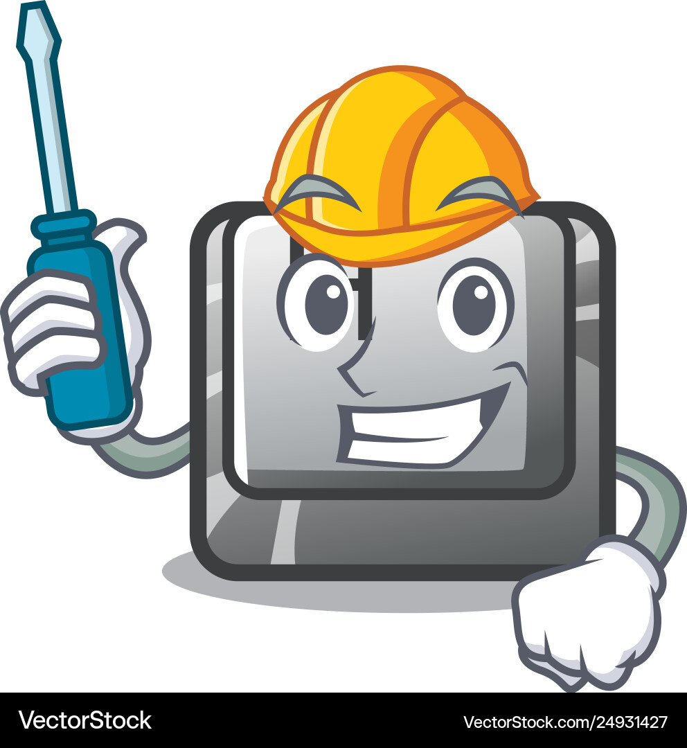 Automotive button h on a character Automotive button h on a character Vector Image