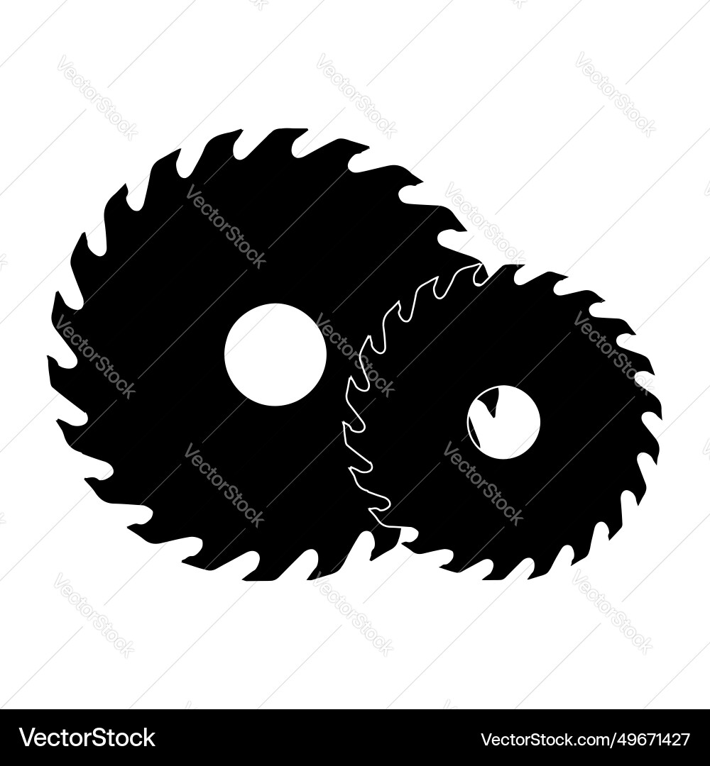 Circular saw simple icon from working tools Circular saw simple icon from working tools Vector Image