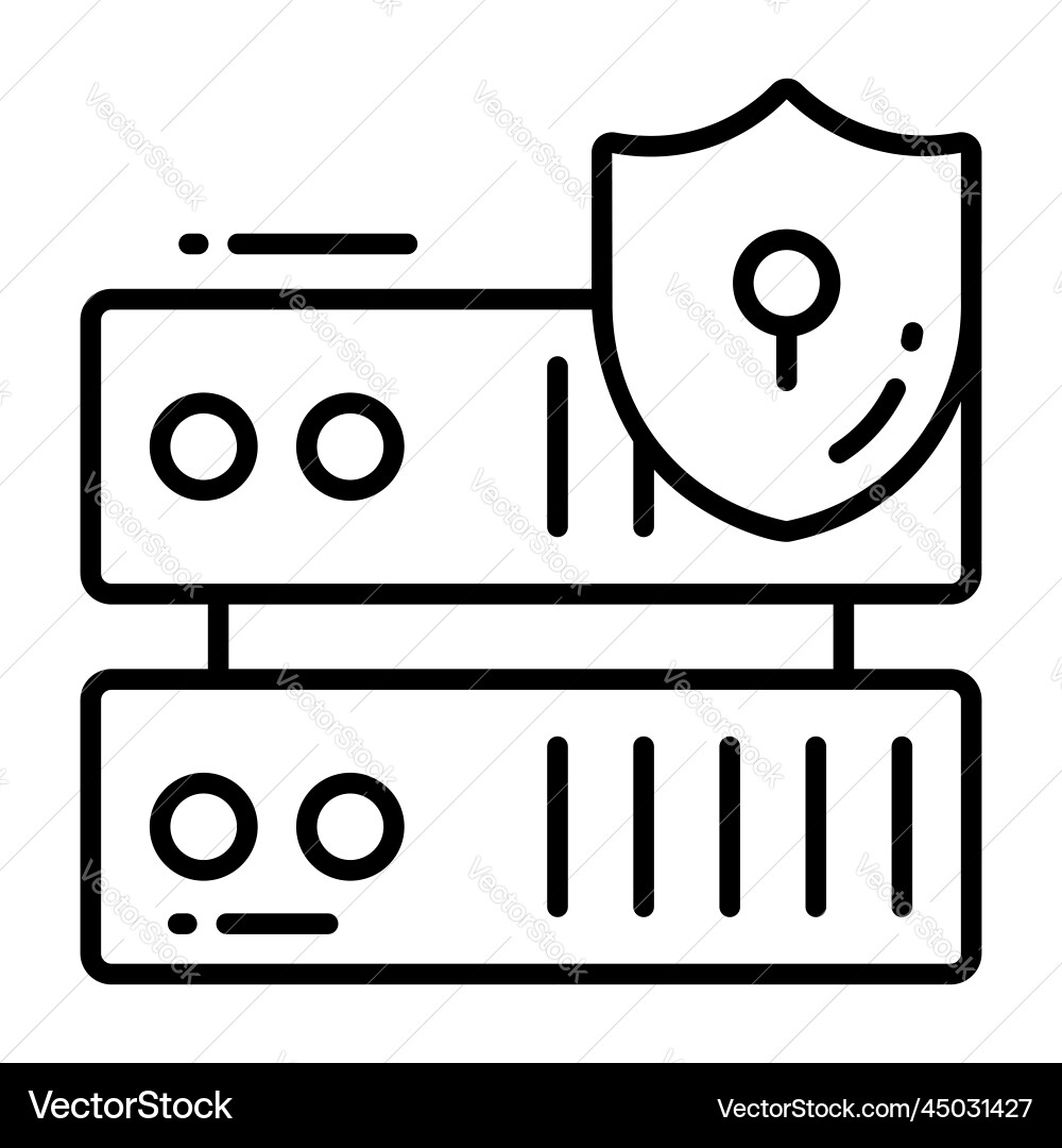 Data security icon for graphic and web design Vector Image