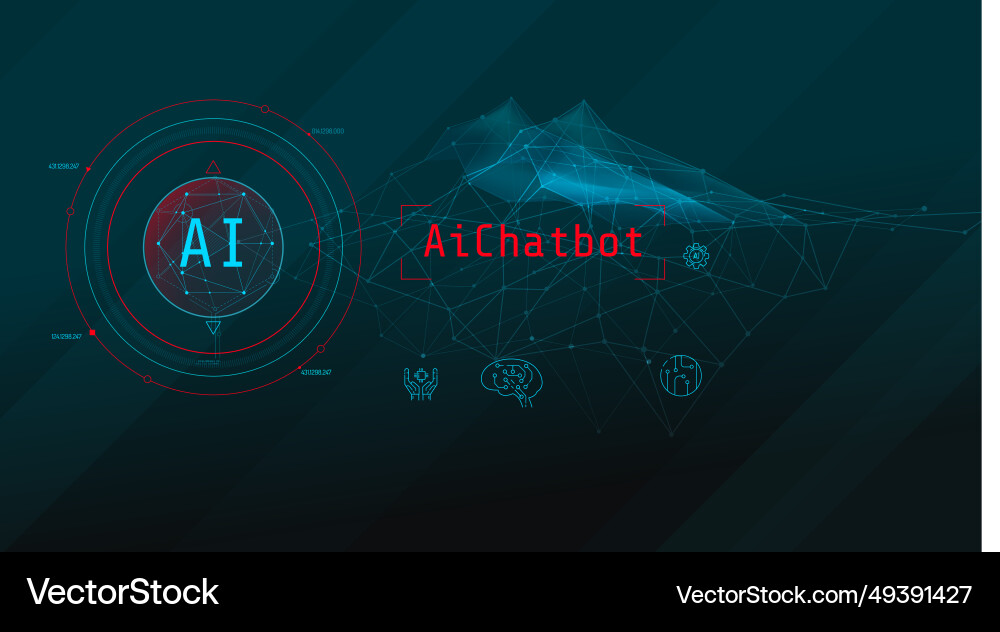 Digital artificial intelligence with hologram Digital artificial intelligence with hologram vector image