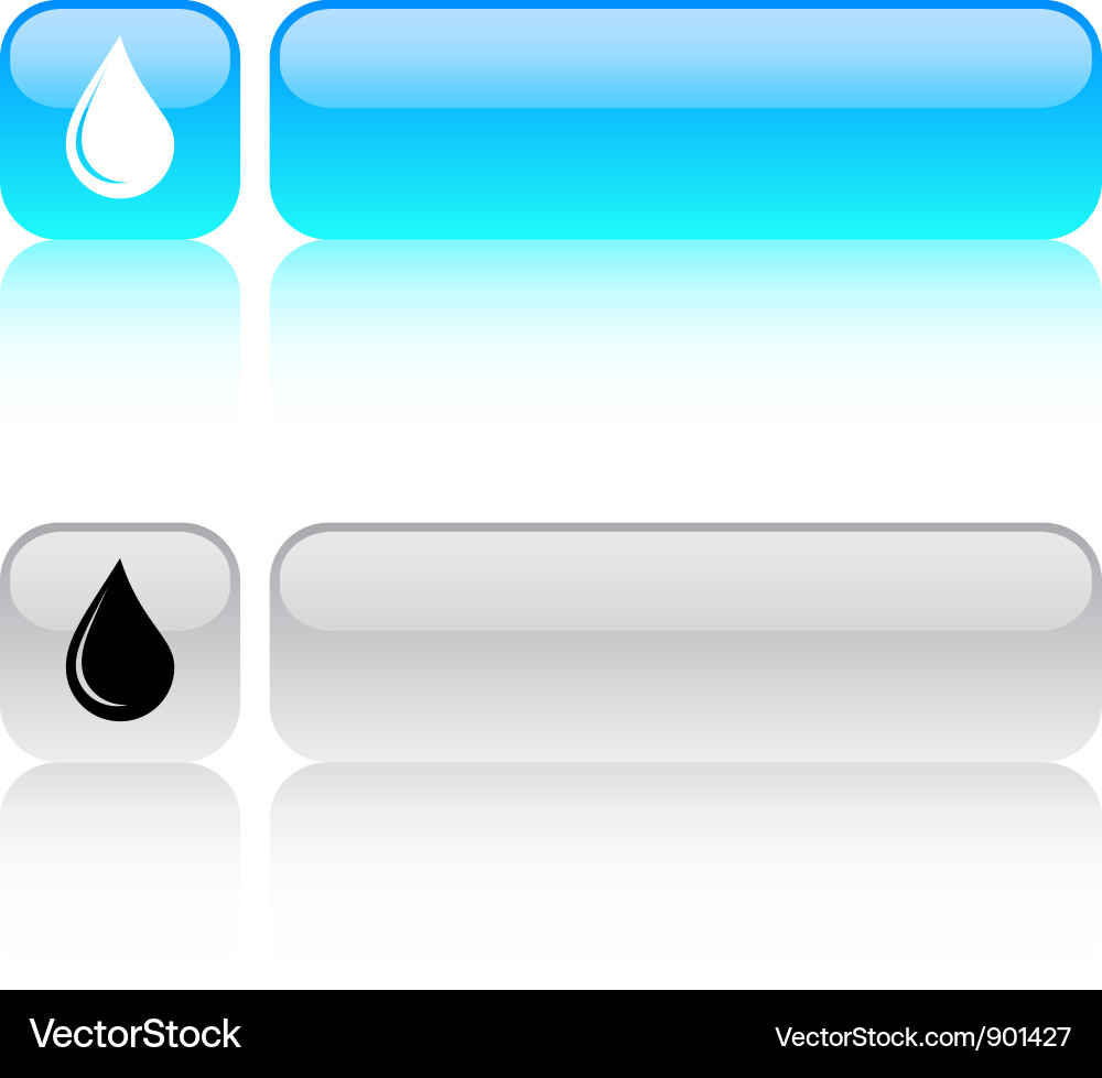 Drop square button Vector Image