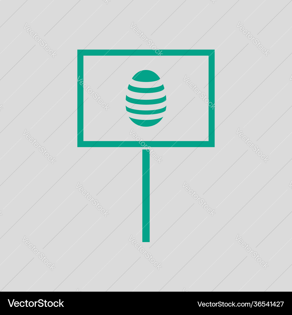 Easter pointer with egg icon vector image