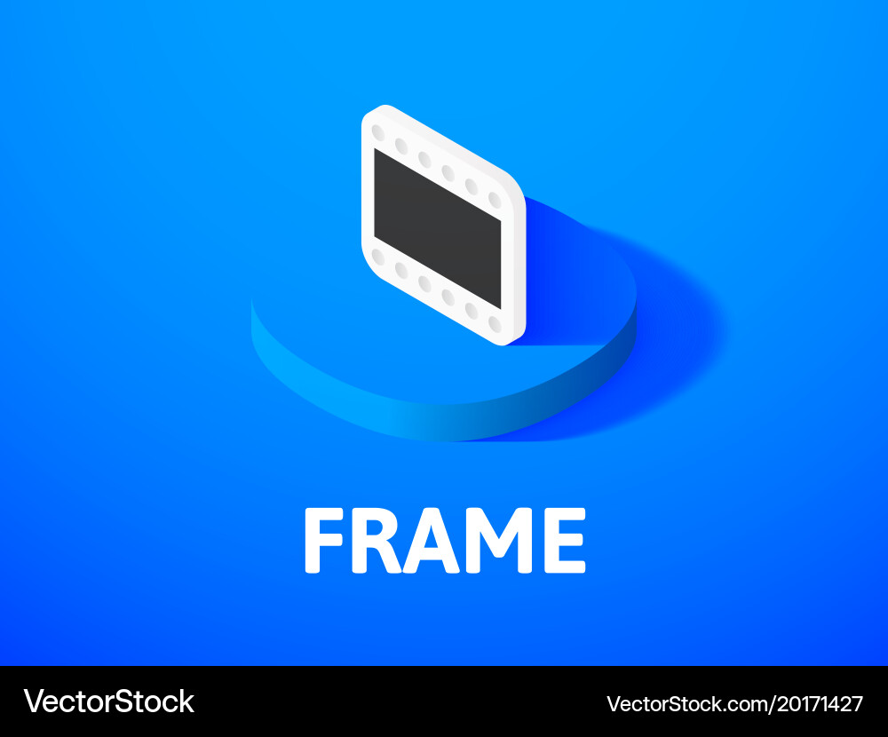 Frame isometric icon isolated on color background vector image