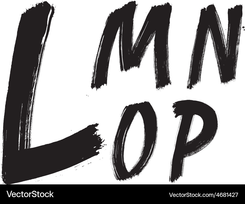 Handwritten Brush Script Font vector image