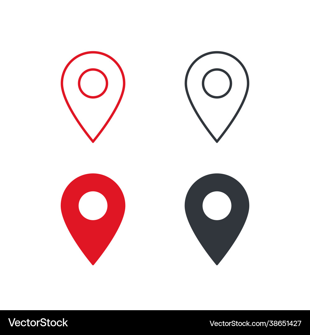 Kartenzeiger Symbol gesetzt gps Standort Symbol flach Kartenzeiger Symbol gesetzt gps Standort Symbol flach vektorbild