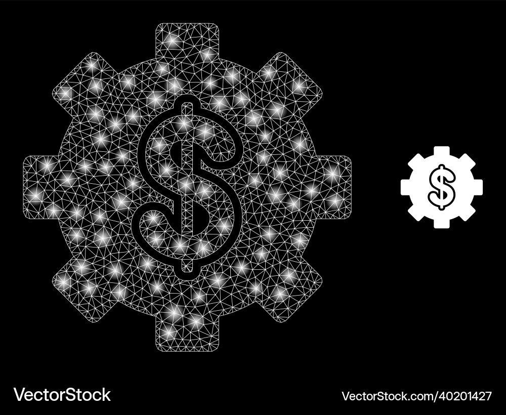 Mesh web financial settings with glare Mesh web financial settings with glare vector image