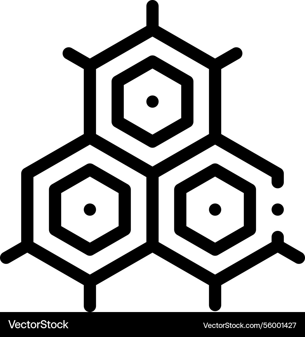 Nucleus icon thin linear style design isolated Nucleus icon thin linear style design isolated vector image