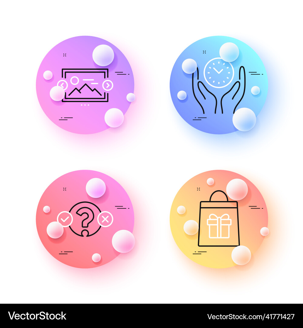 Quiz test image carousel and safe time minimal Quiz test image carousel and safe time minimal vector image