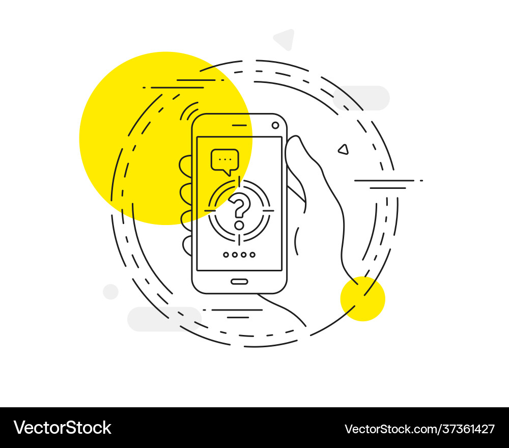 Target with question mark line icon vector image