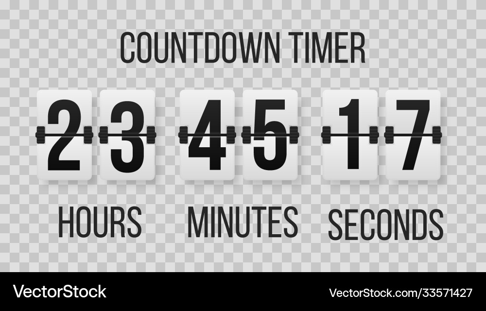 Time remaining countdown Vector Image