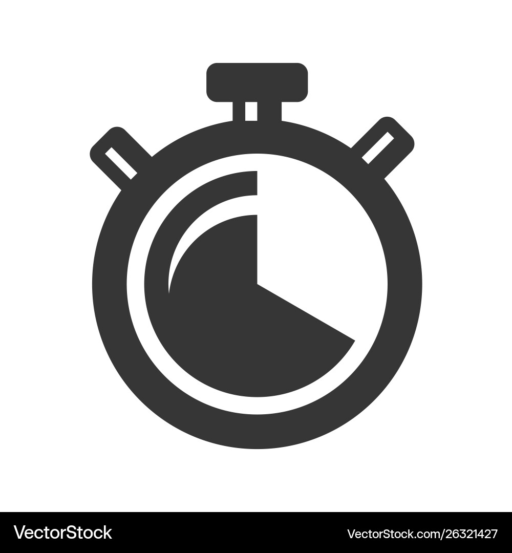 Timer clock icon on white background Timer clock icon on white background vector image