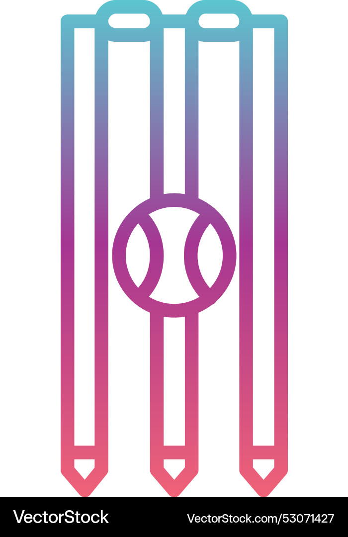 Wicket line gradient design Vector Image