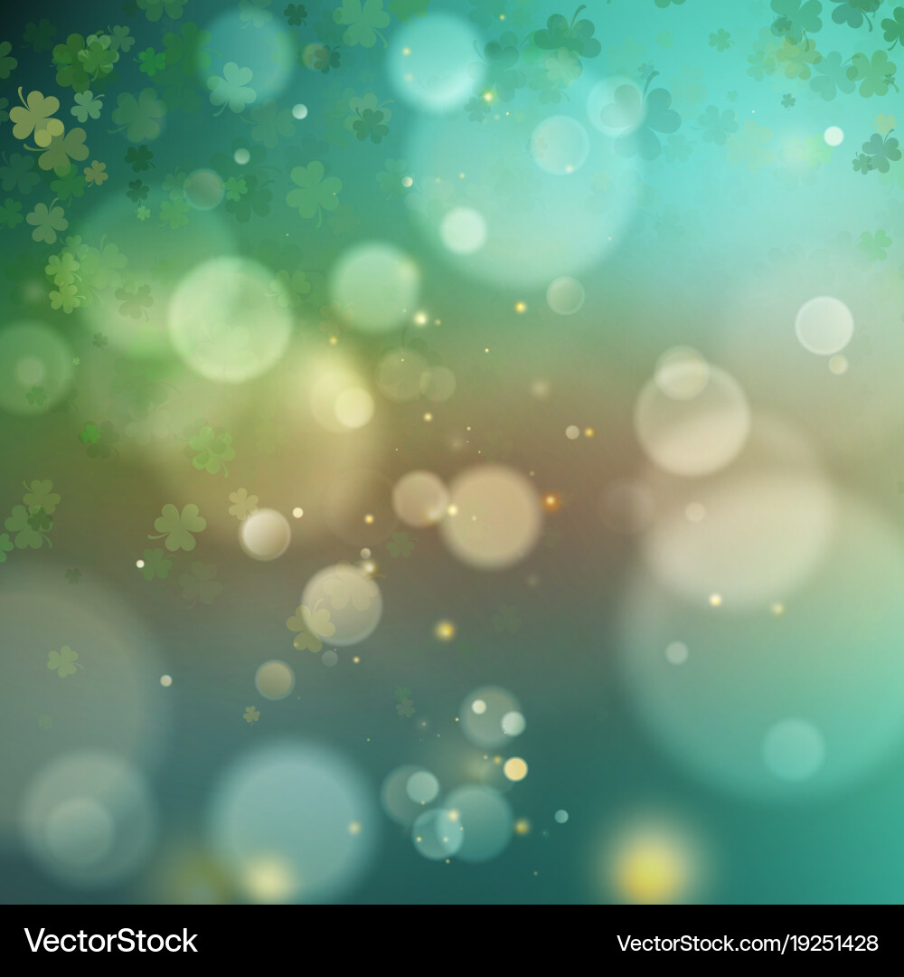 Abstract bokeh blur template with - trifolium Vector Image