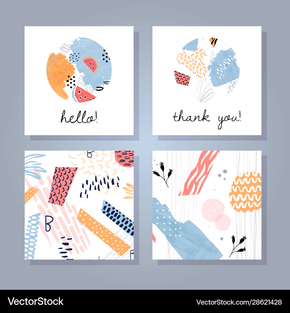 Abstract colorful collage backgrounds set Abstract colorful collage backgrounds set vector image