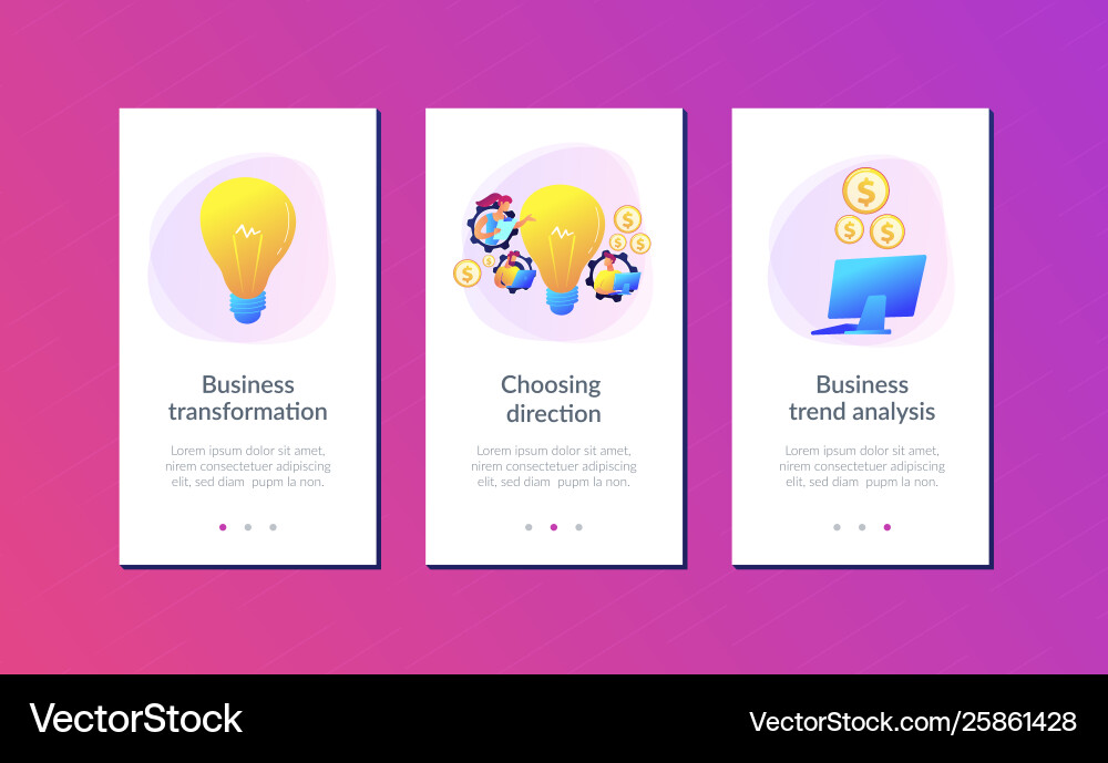 Business Trend Analyse App Interface Vorlage Vektorbild