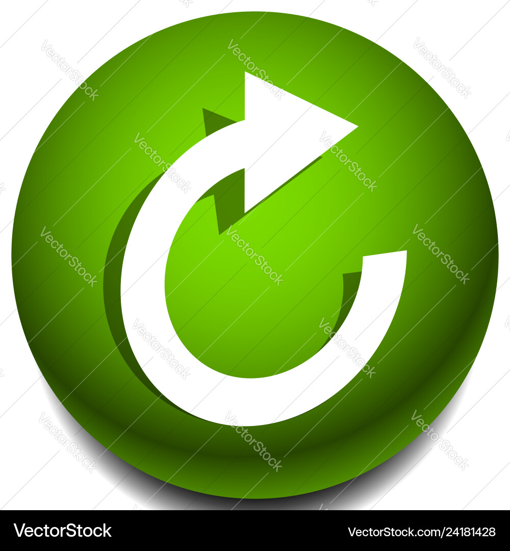 Circular arrow icon revolve rotate iteration vector image