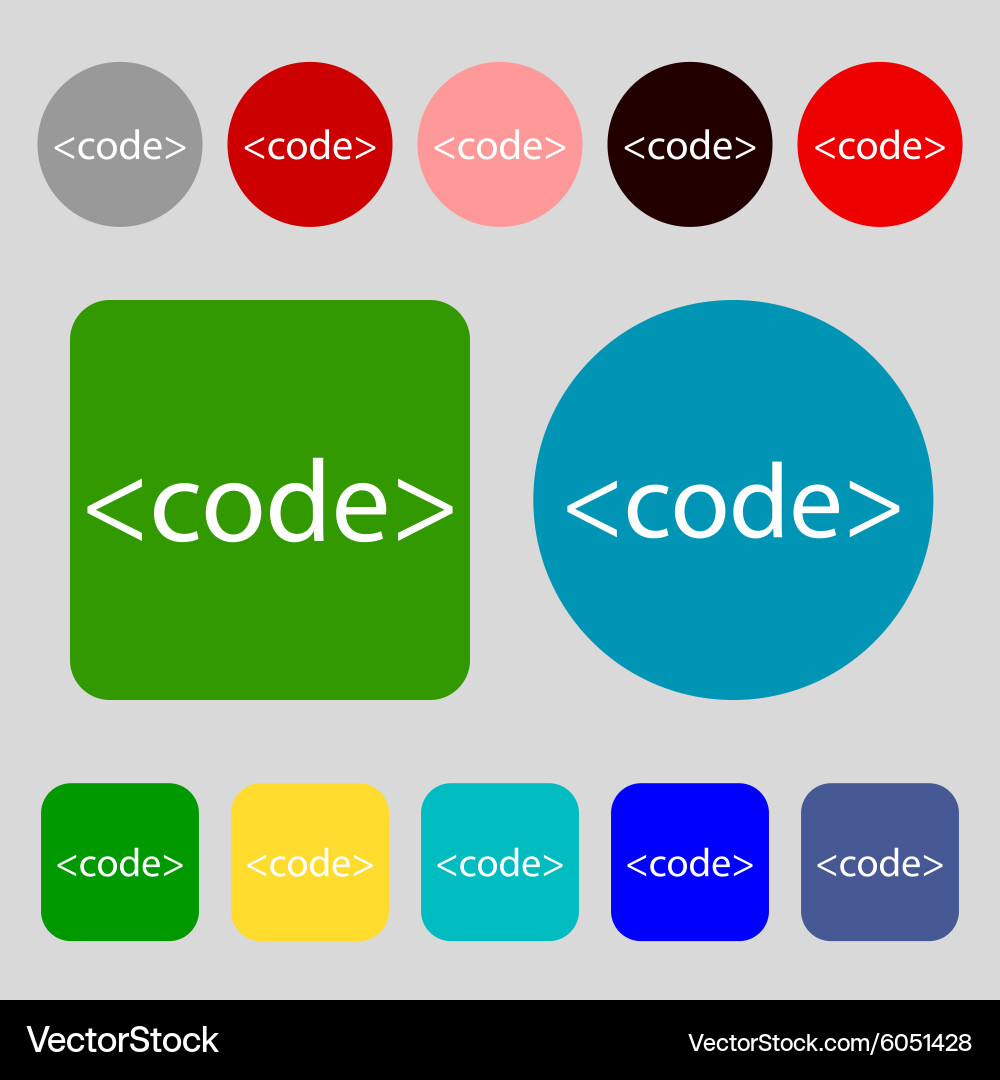 Code sign icon programming language symbol 12 vector image