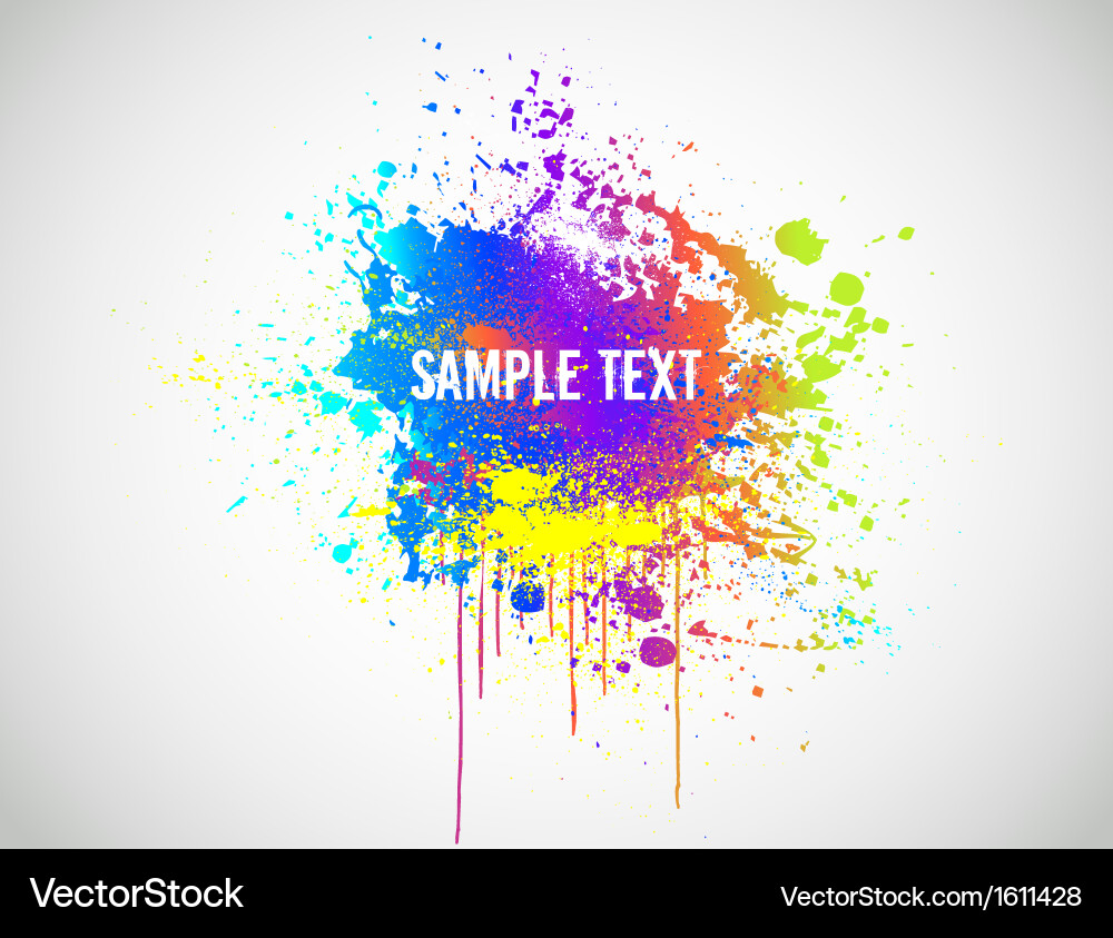 Colorful Paint Splash Background Vector Image