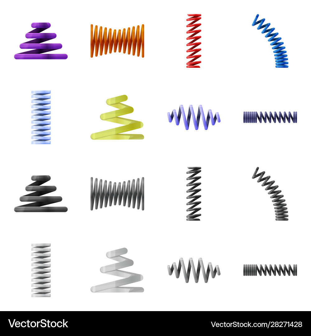 Design spiral and compression sign set Vector Image