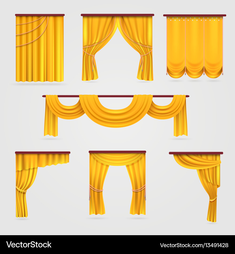 Gold Samt Vorhang Drapery Hochzeit Bühne Gold Samt Vorhang Drapery Hochzeit Bühne vektorbild