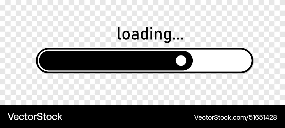 Loading bar concept progress data for upload Loading bar concept progress data for upload vector image