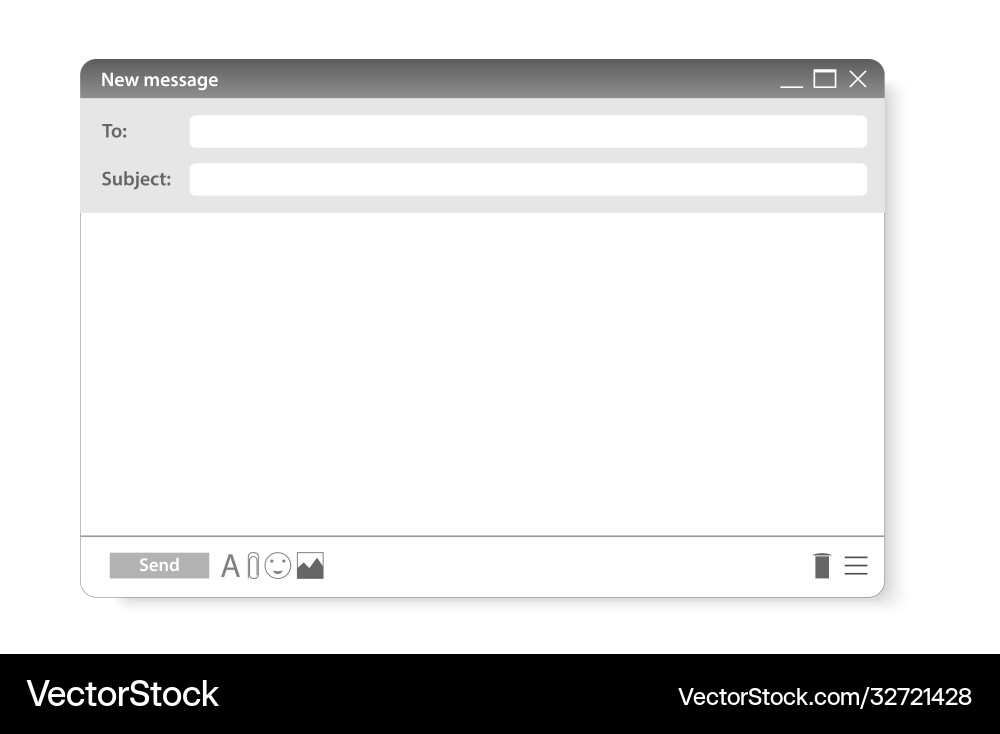 Modern website email page site form send element Modern website email page site form send element vector image
