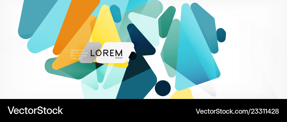 Mosaic triangular low poly style abstract Vector Image