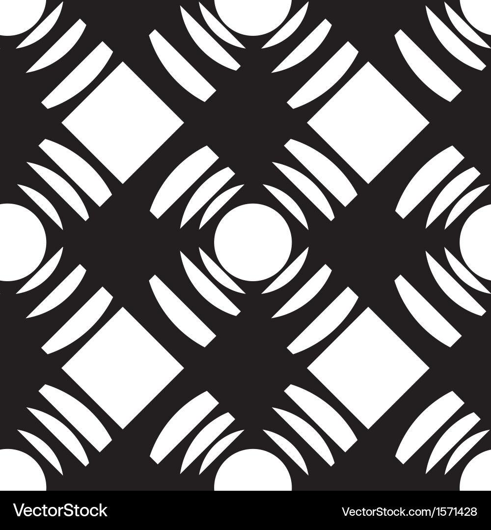 Seamless pattern with squares and circles Vector Image