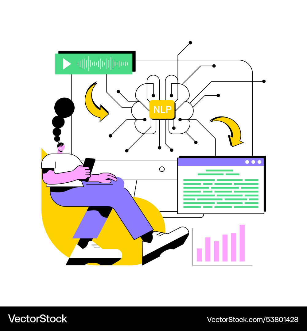 Textdatenanalyse mit nlp abstraktem Konzept Textdatenanalyse mit nlp abstraktem Konzept vektorbild