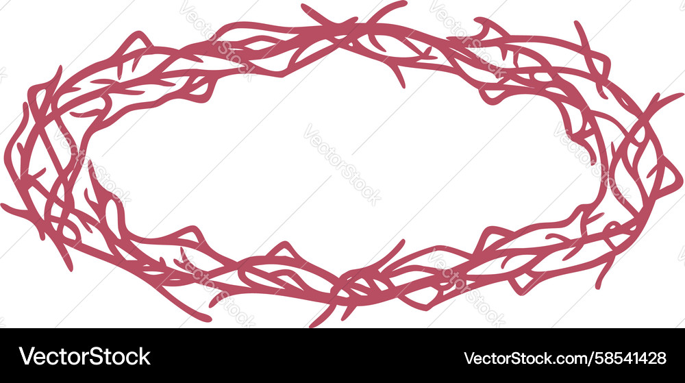 Thorny Branch Frame - Rustic Texture Vector Image