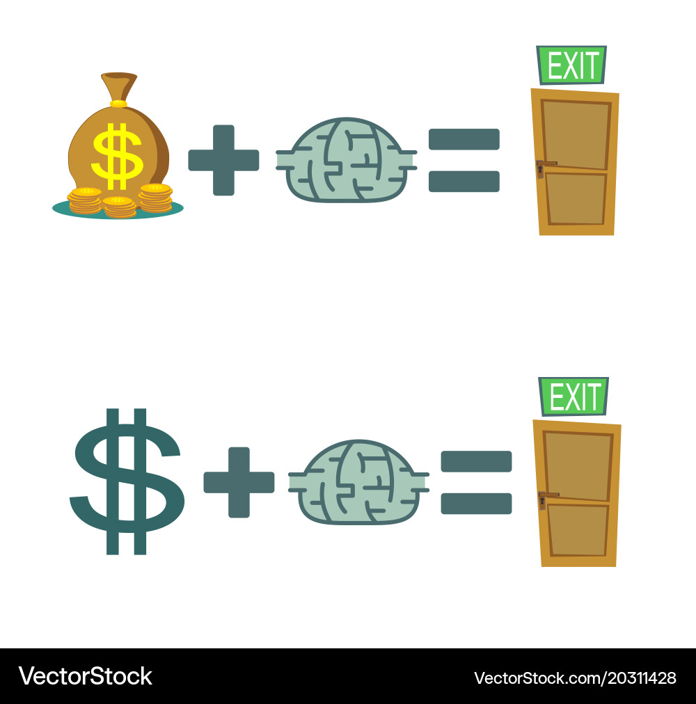 Way to exit concept set Vector Image