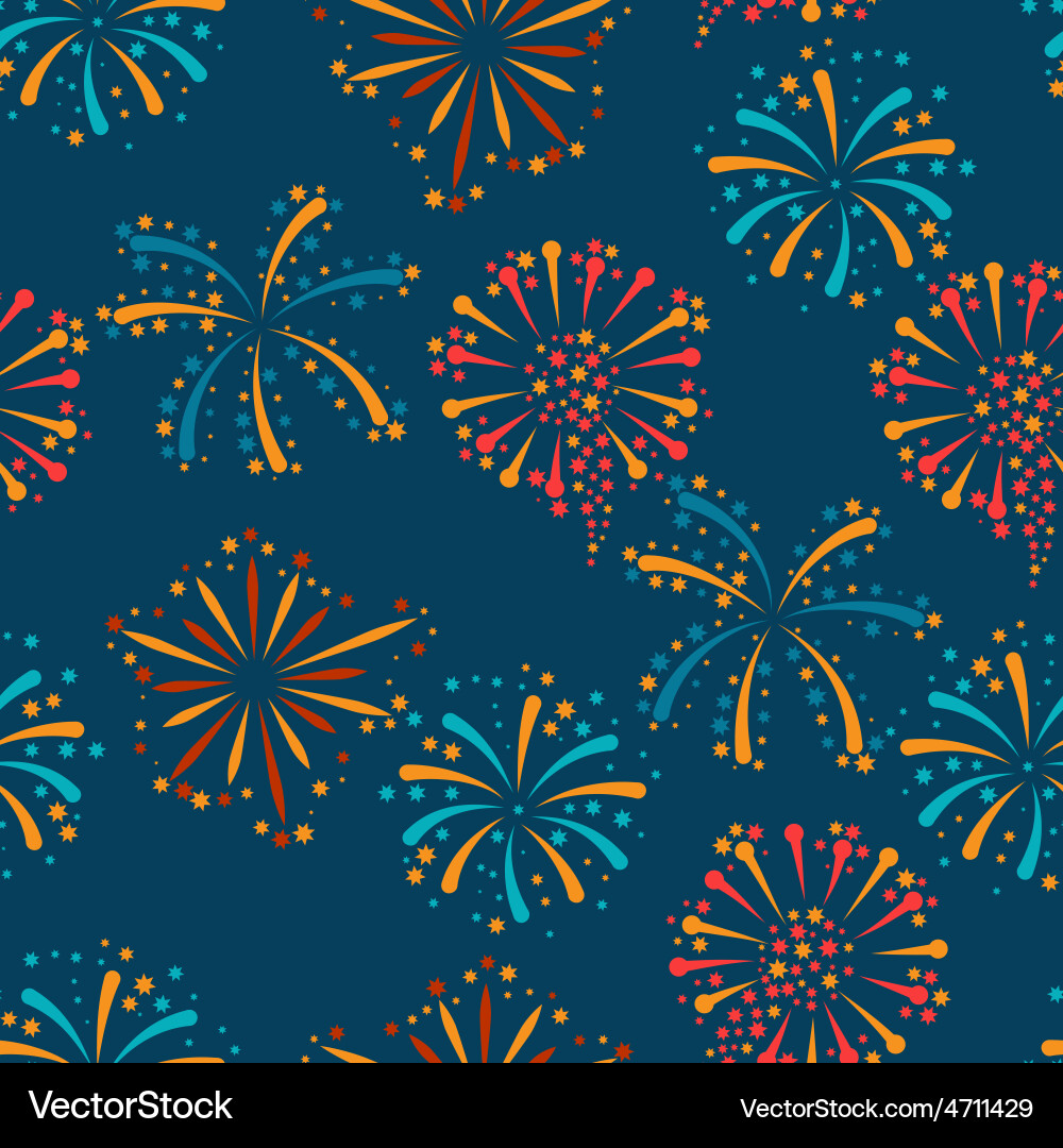 Abstract Fireworks Pattern Vector Image