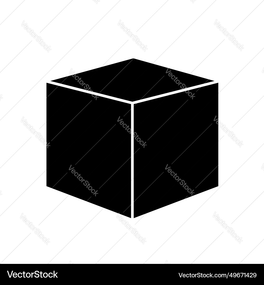 Closed box icon isolated on background flat Closed box icon isolated on background flat vector image
