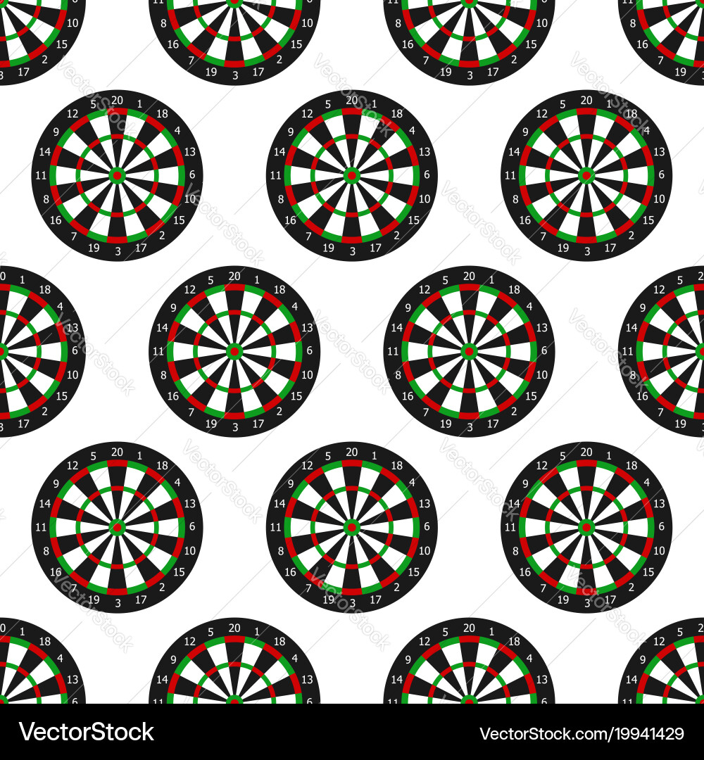 Dartboard seamless pattern Vector Image