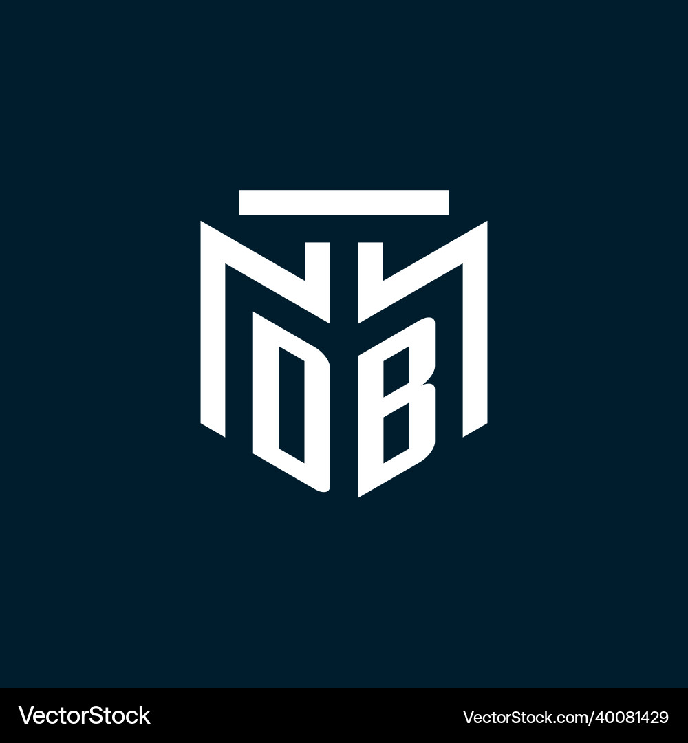 Db monogram initial logo with abstract geometric Vector Image