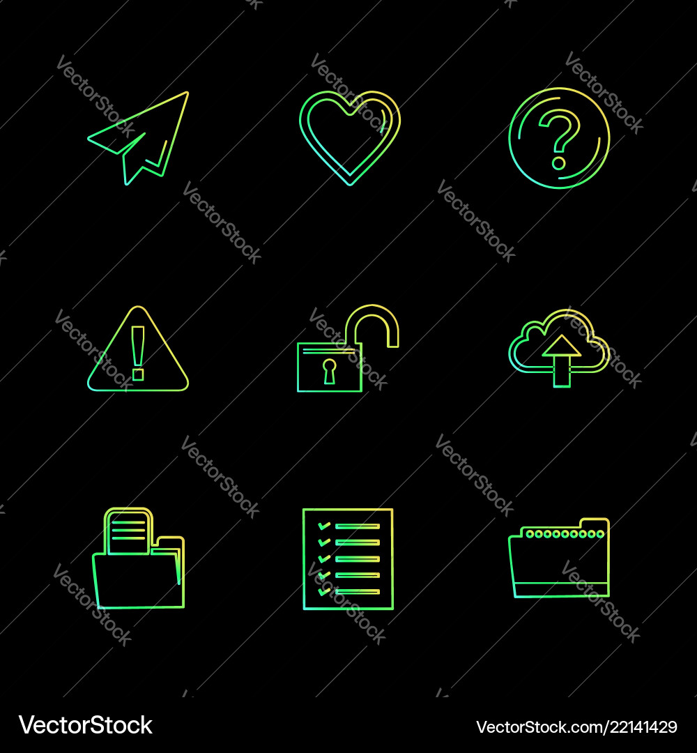 Folder files directory search code eps icons vector image