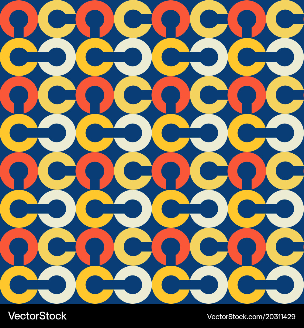 Link chain block seamless pattern Vector Image