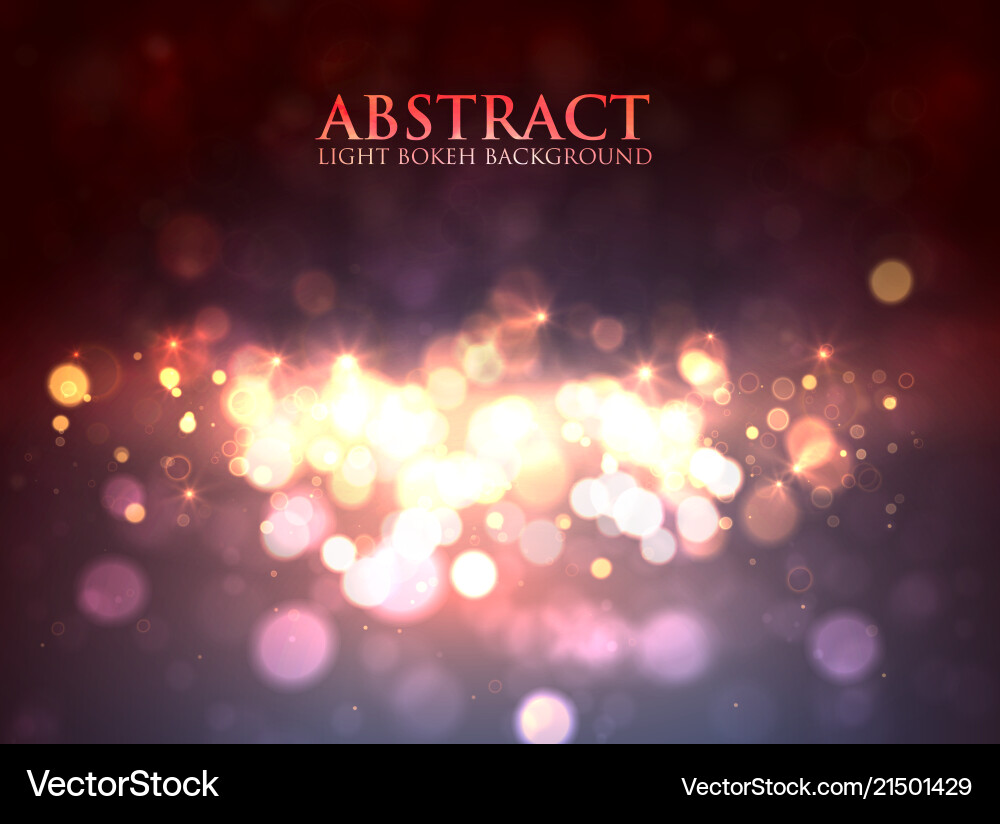 Magic background with bokeh and stars vector image