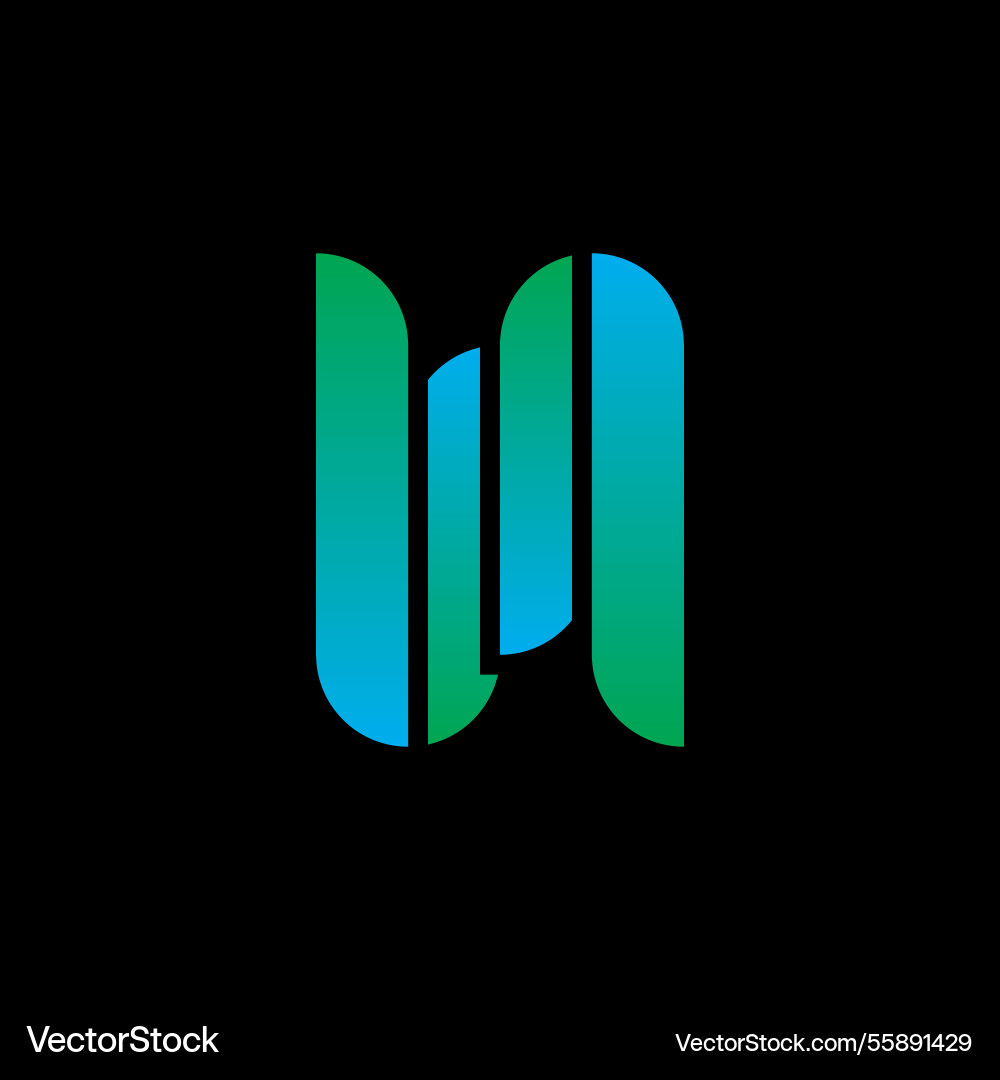 N initial gradient colorful logo design N initial gradient colorful logo design Vector Image
