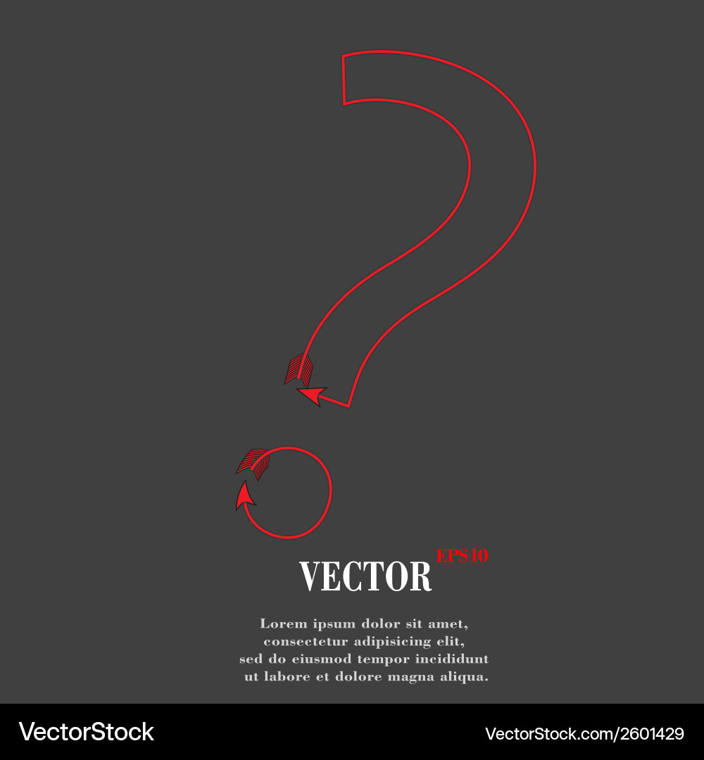 Question mark flat modern web button and space vector image