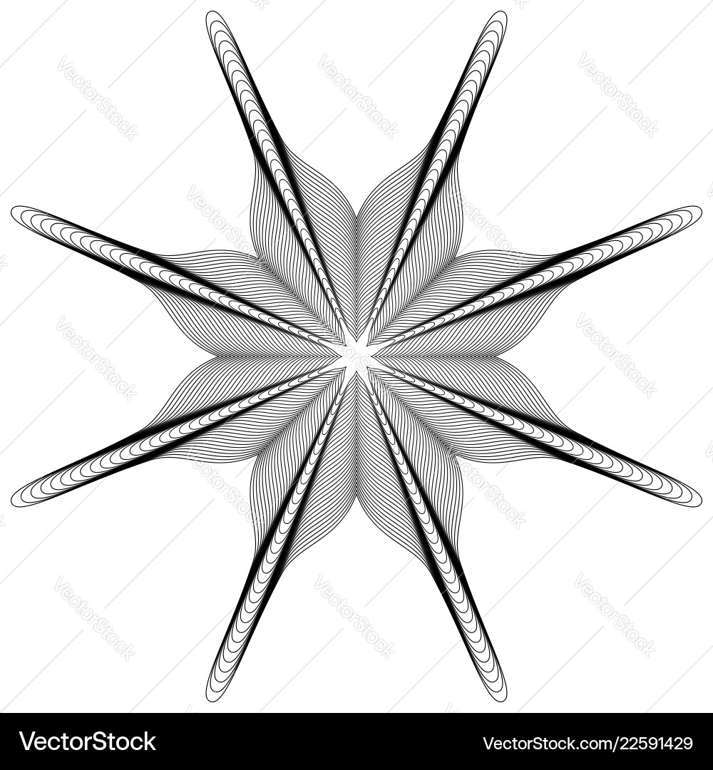 Radiating Geometric Patterns Vector Image
