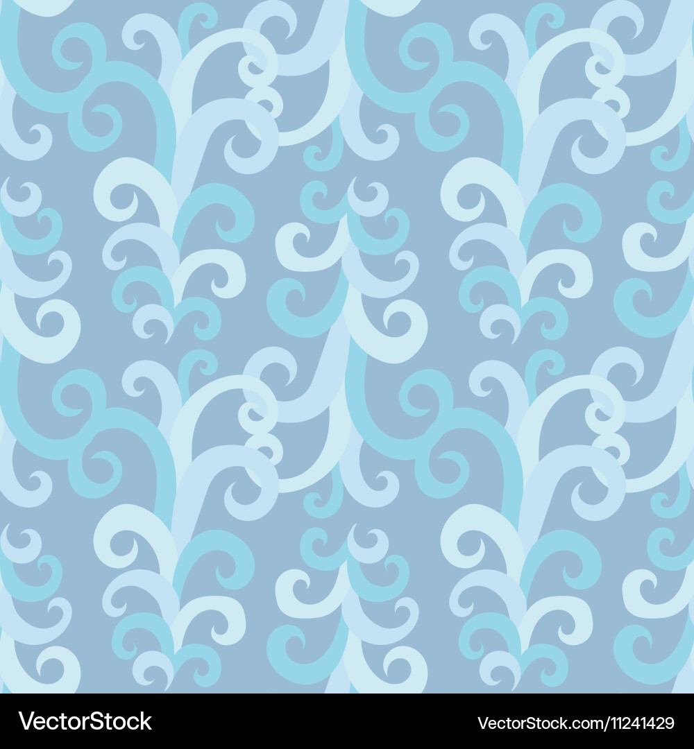 Seamless winter pattern with frozen curls vector image