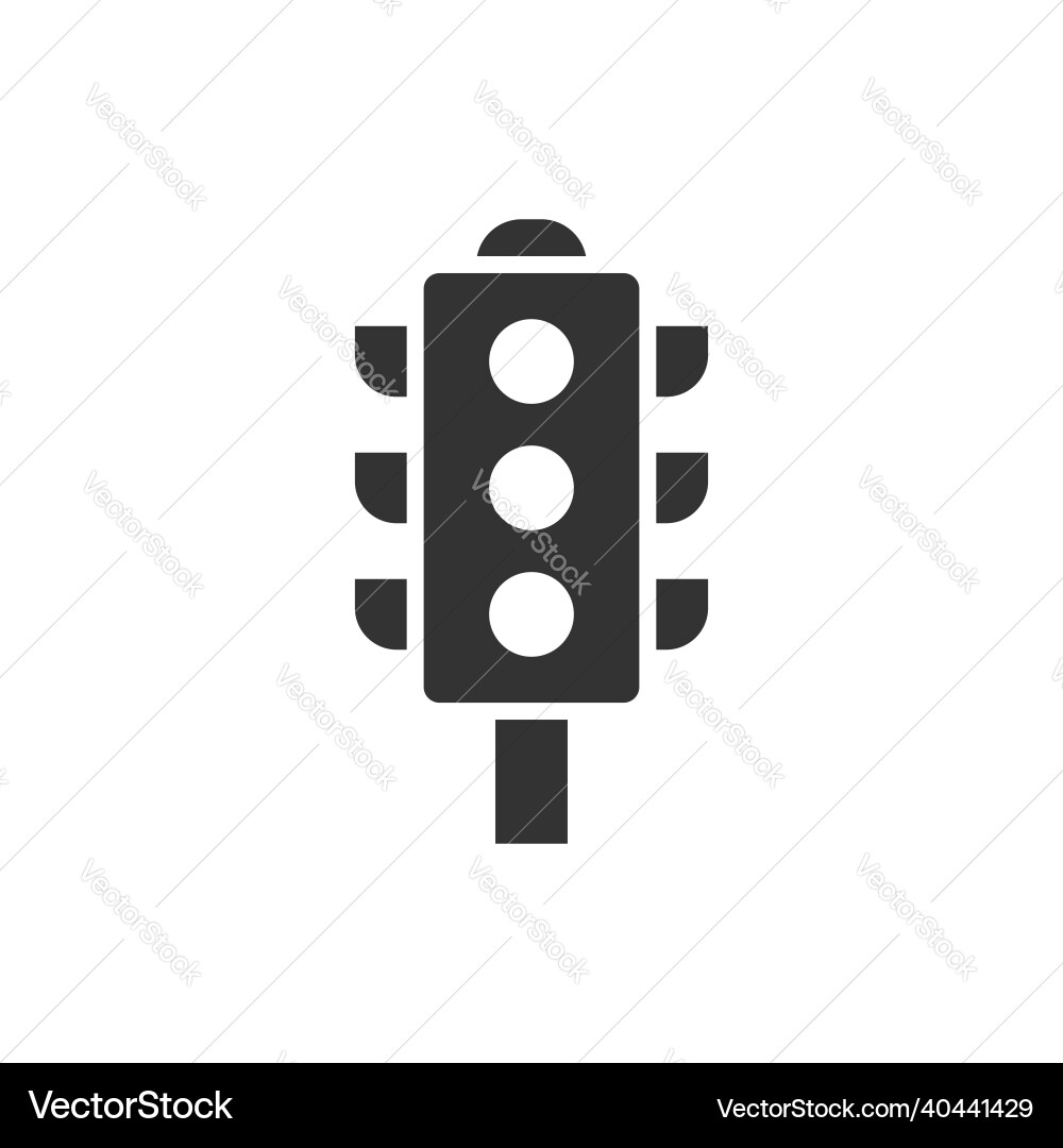 Semaphore icon in flat style traffic light vector image