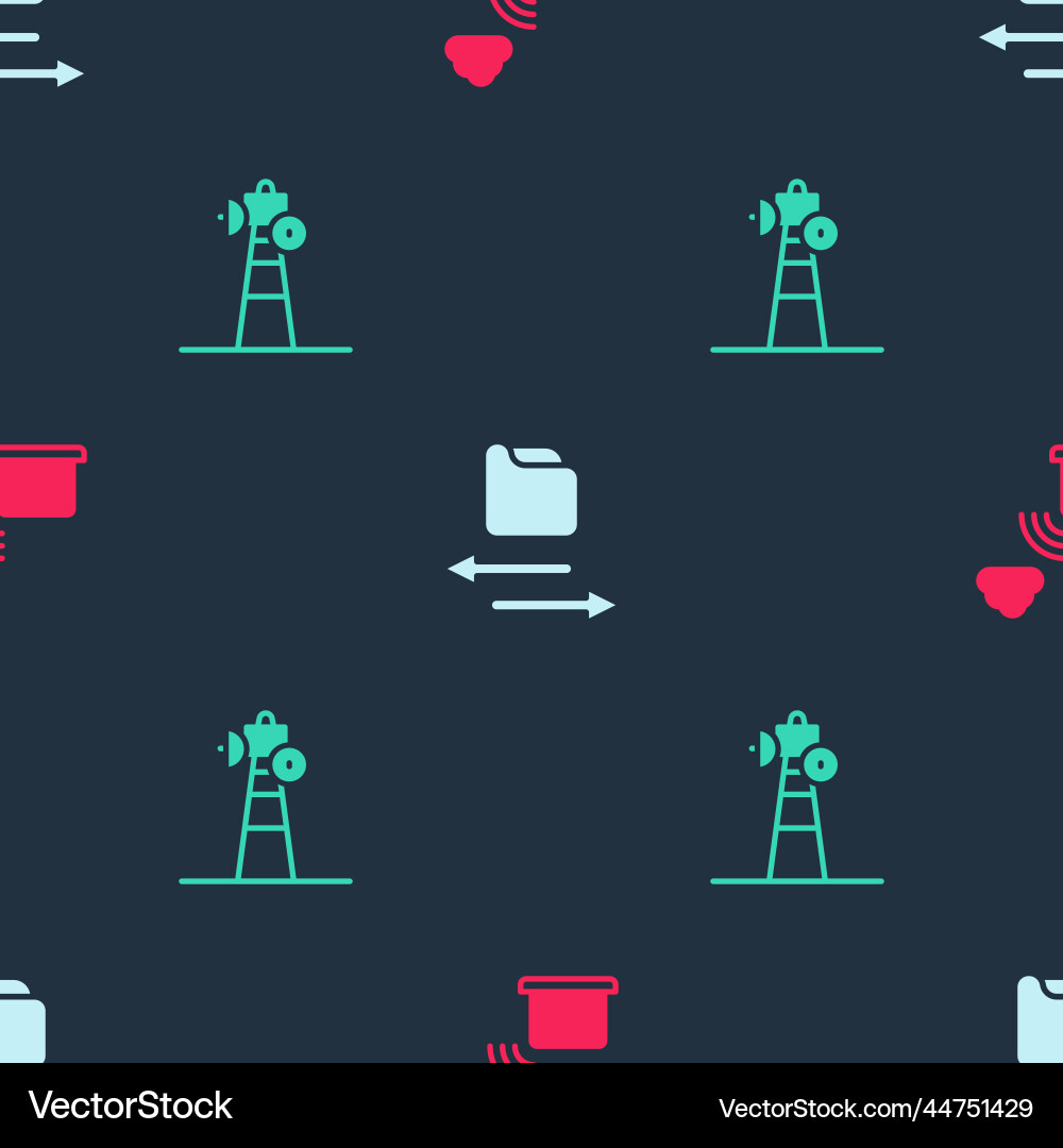 Set network cloud connection transfer files vector image