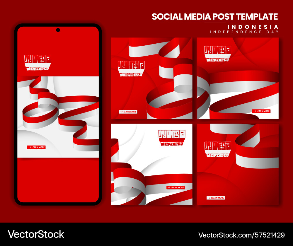 Set of carousel background post with irregular Set of carousel background post with irregular Vector Image
