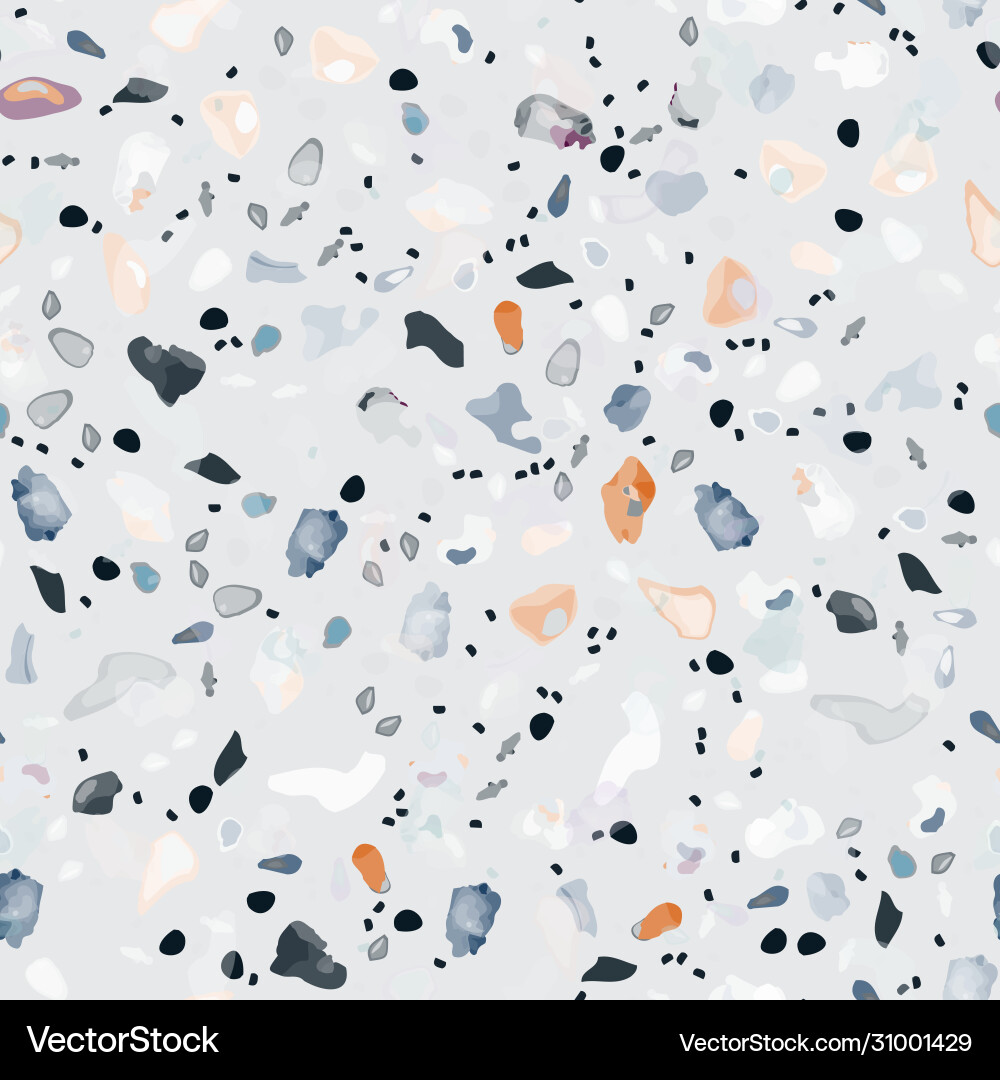 Terrazzo texture flooring seamless pattern Vector Image