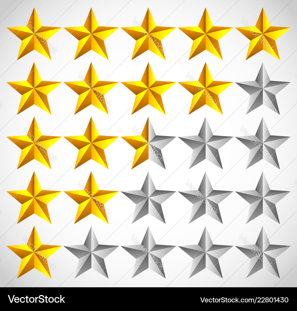 5 star rating element graphics 5 star rating element graphics vector image