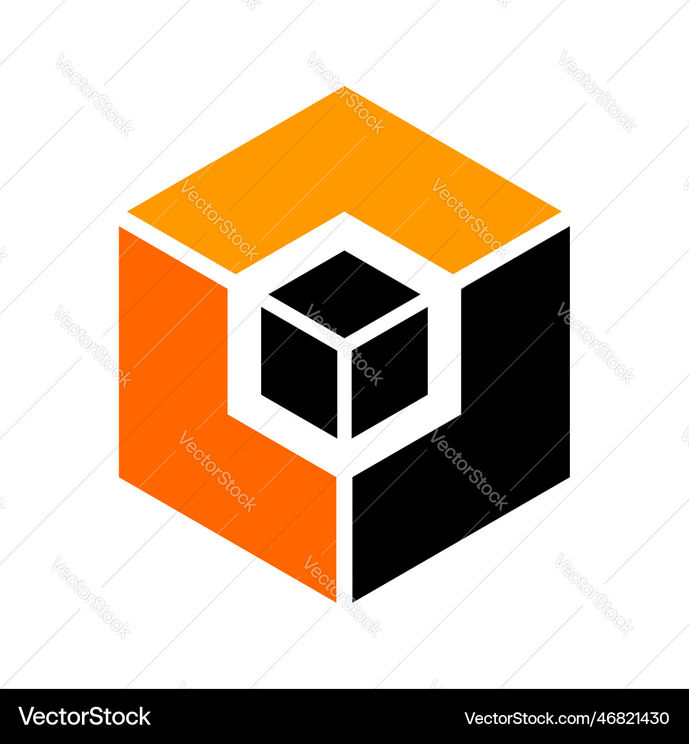 Abstract icon in hexagon shape Abstract icon in hexagon shape Vector Image