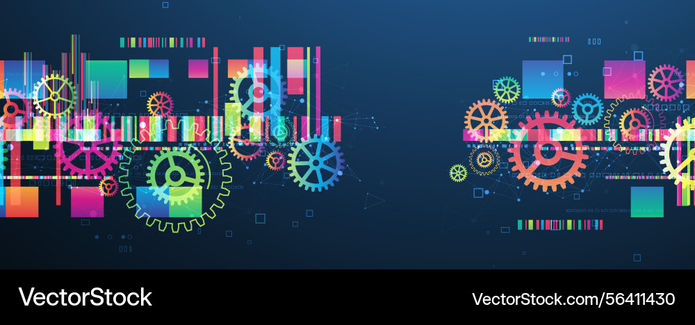 Abstract technological background with colored Abstract technological background with colored vector image